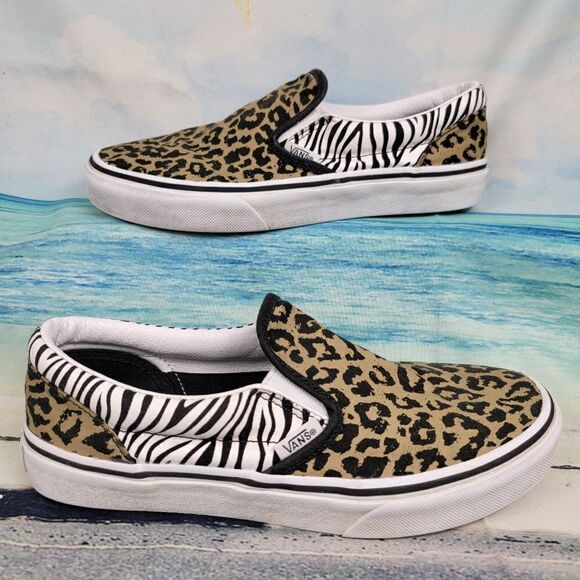 Vans Animal Mix Slip On Women's 6.    Youth 5 EU36.5 - Picture 1 of 8
